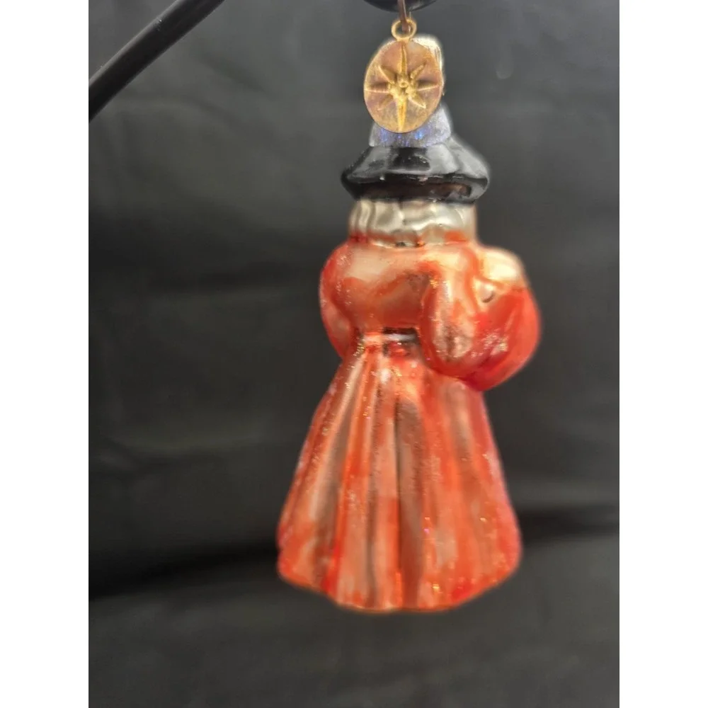 SIGNED 1998 Christopher Radko Agnes & Endora Little Gem Witch Pumpkin Ornament